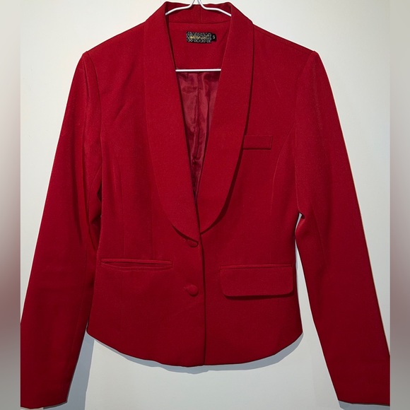 Red Blazer Jacket - Picture 4 of 5